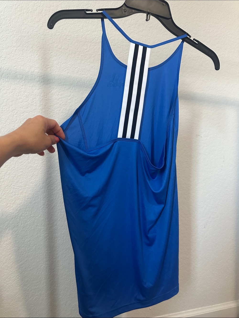 adidas Blue Tank Top with Black Accents